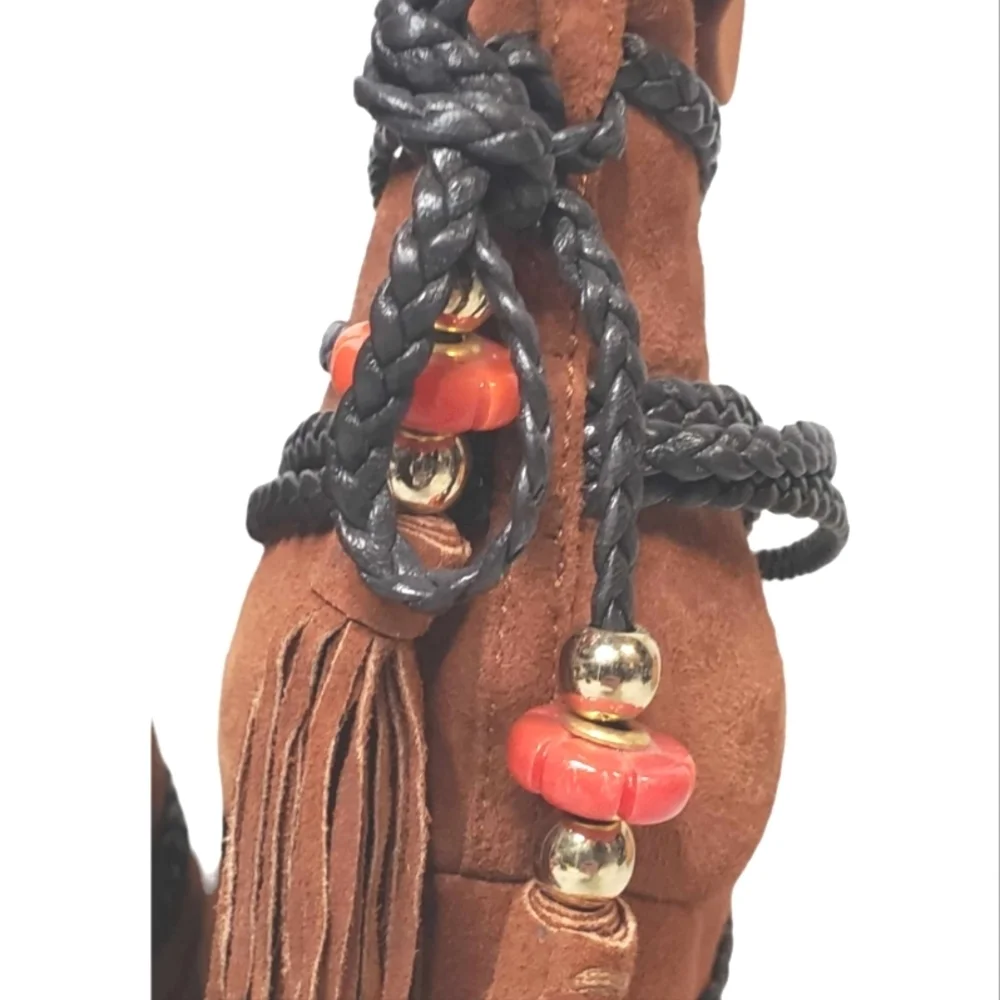 Aquazzura POPPY DELEVINGNE X  Moonshine Ankle Boots SZ 37 ITALY NEW - Picture 11 of 16